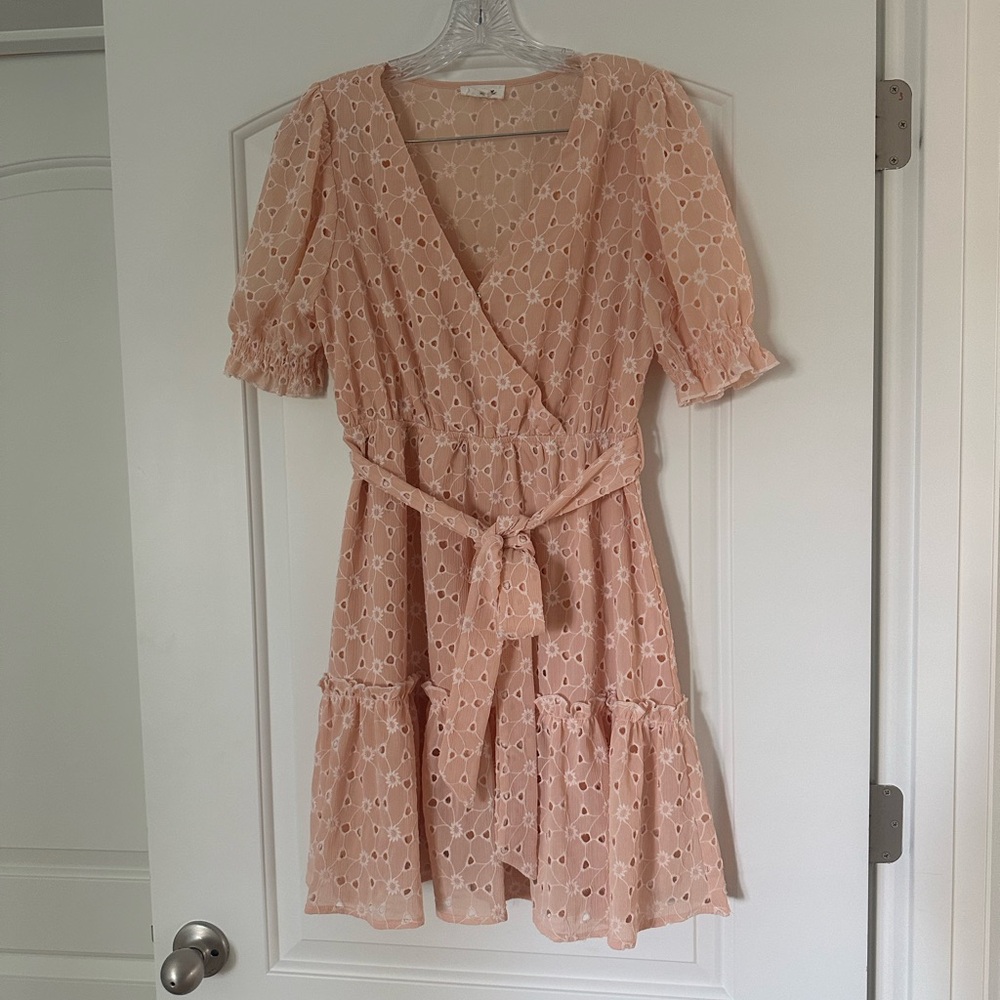 Peach Pink Sundress Floral